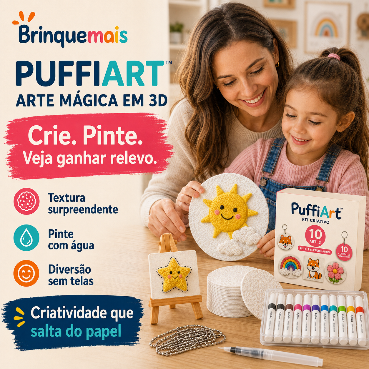 PuffiArt™ - Kit Mágico de Pintura 3D