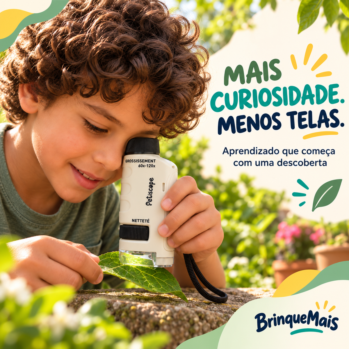 Kidscopie - Microscópio infantil com aumento de 120x