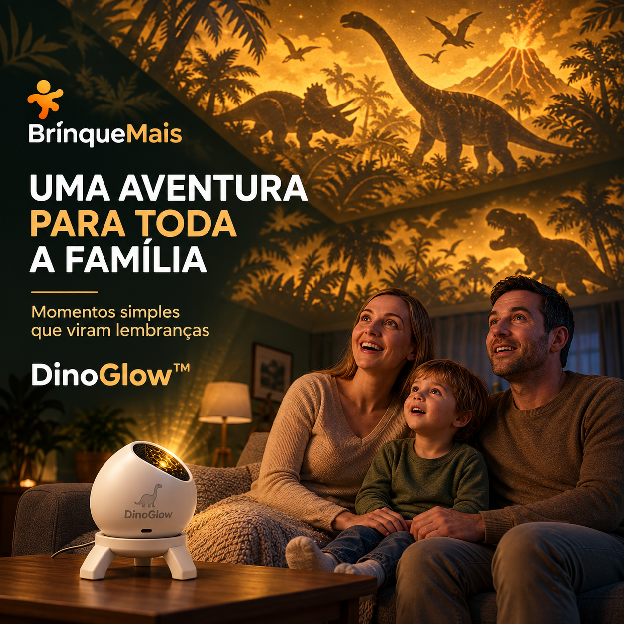 DinoGlow™ — Projetor de Dinossauros