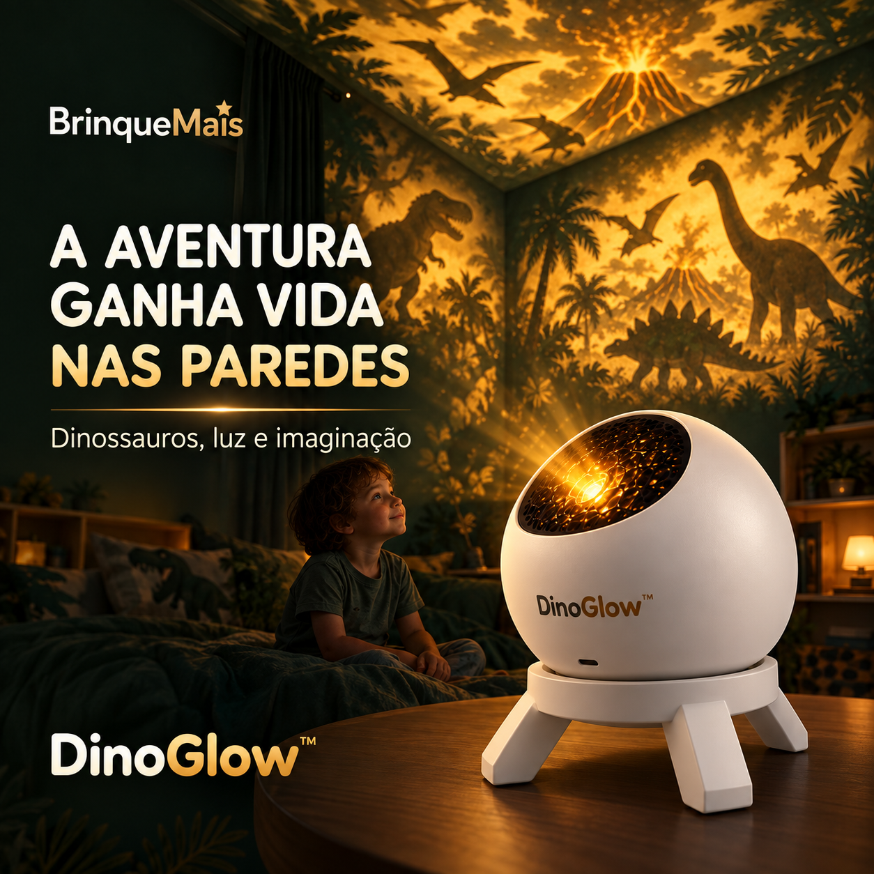 DinoGlow™ — Projetor de Dinossauros