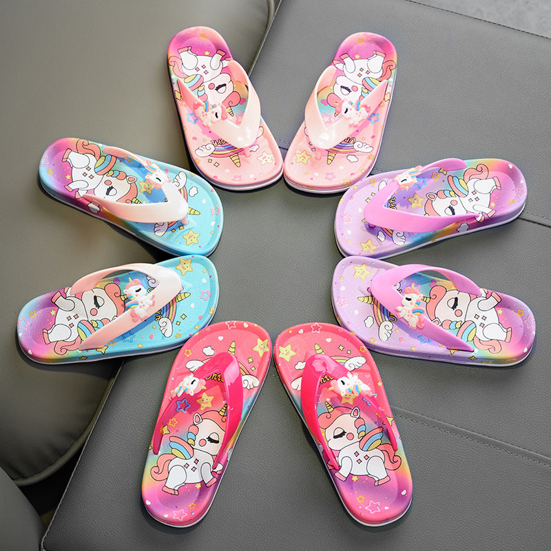 Chinelo Infantil de dedo Unicórnio - Edição Limitada