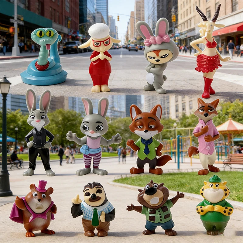 Kit 12 Bonecos Zootopia 2 - Edição Limitada
