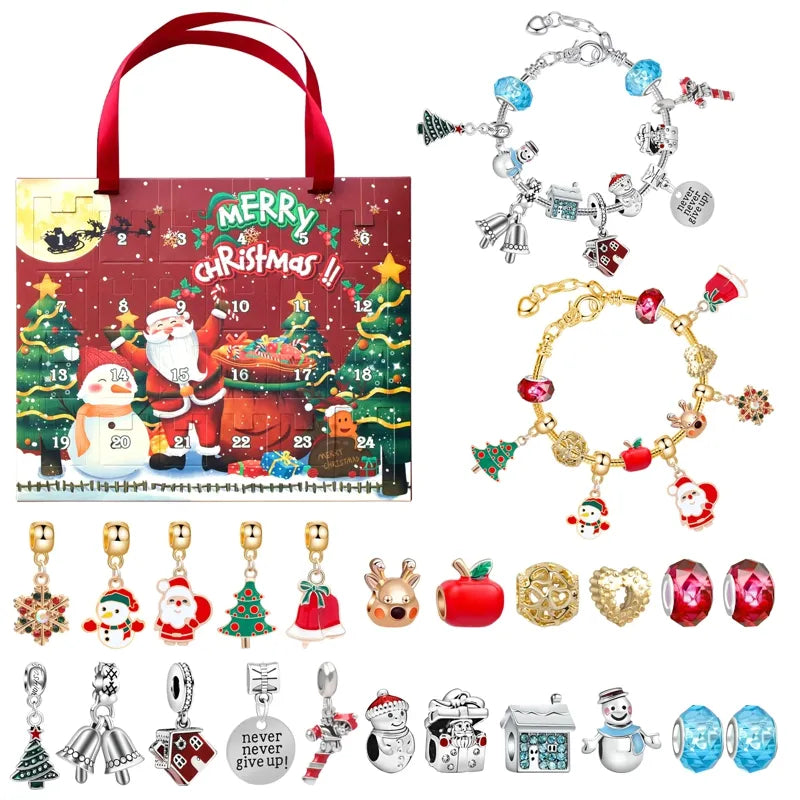 Kit Pulseiras, Berloques e Pingentes DIY Natal 2024 - Edição Limitada