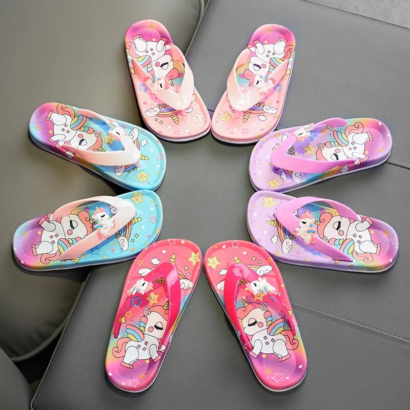 Chinelo Infantil de dedo Unicórnio - Edição Limitada