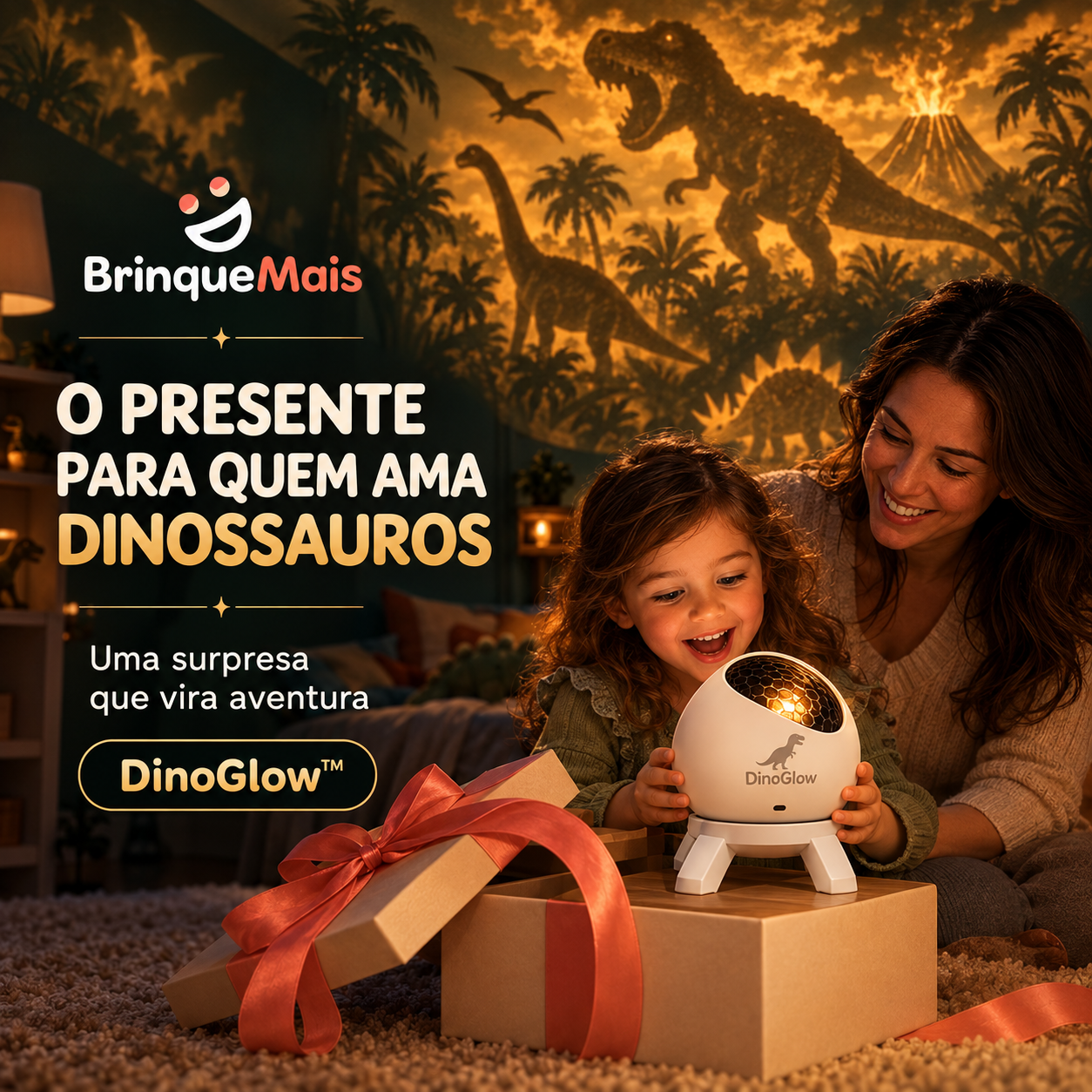 DinoGlow™ — Projetor de Dinossauros
