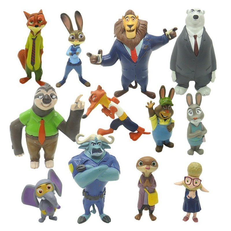 Coleção Zootopia Com 12 Personagens