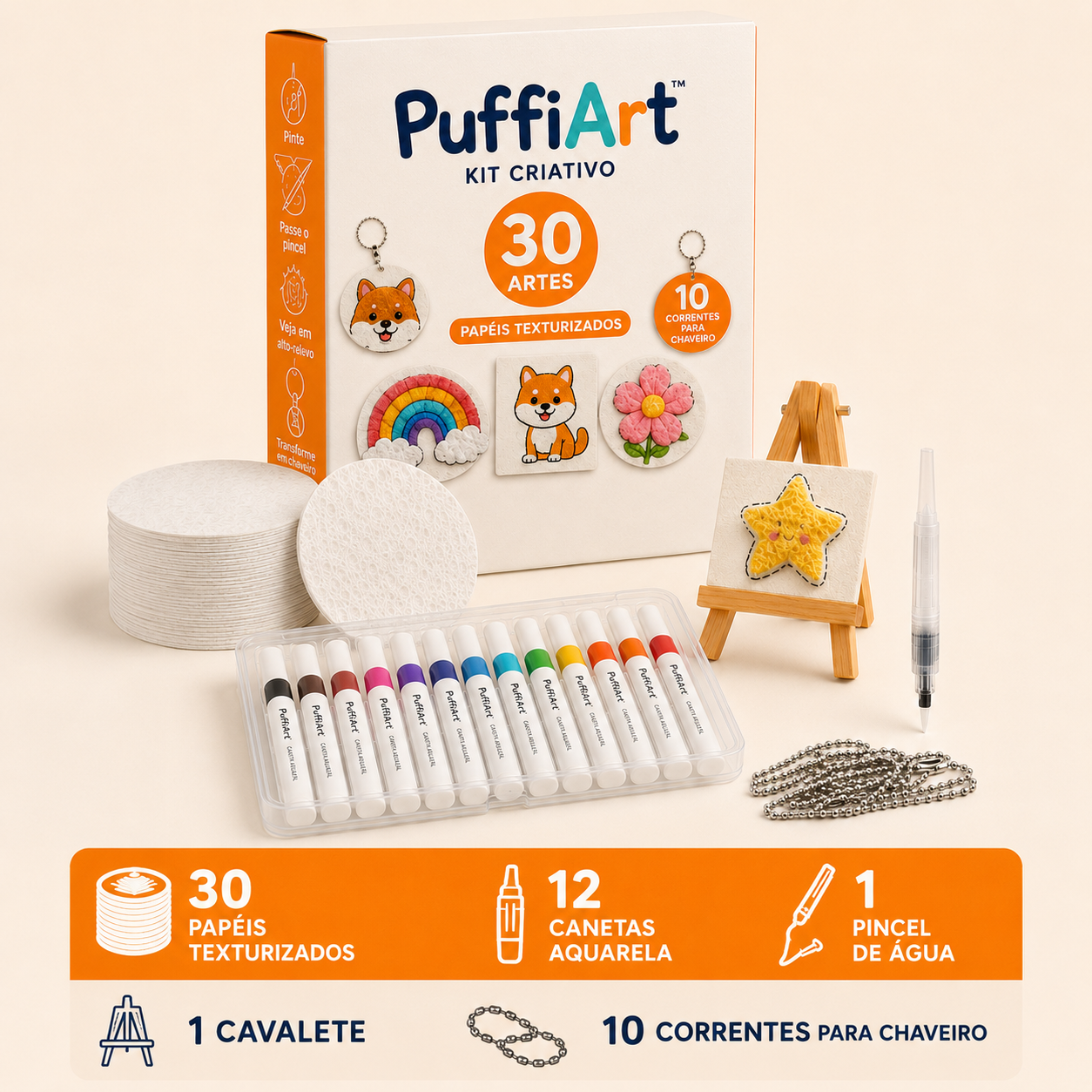 PuffiArt™ - Kit Mágico de Pintura 3D