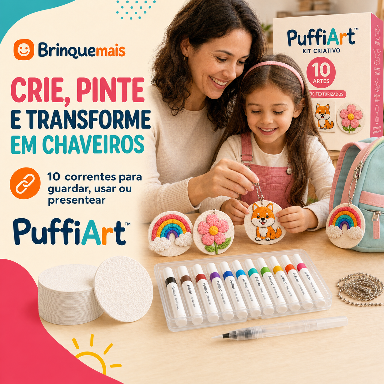 PuffiArt™ - Kit Mágico de Pintura 3D