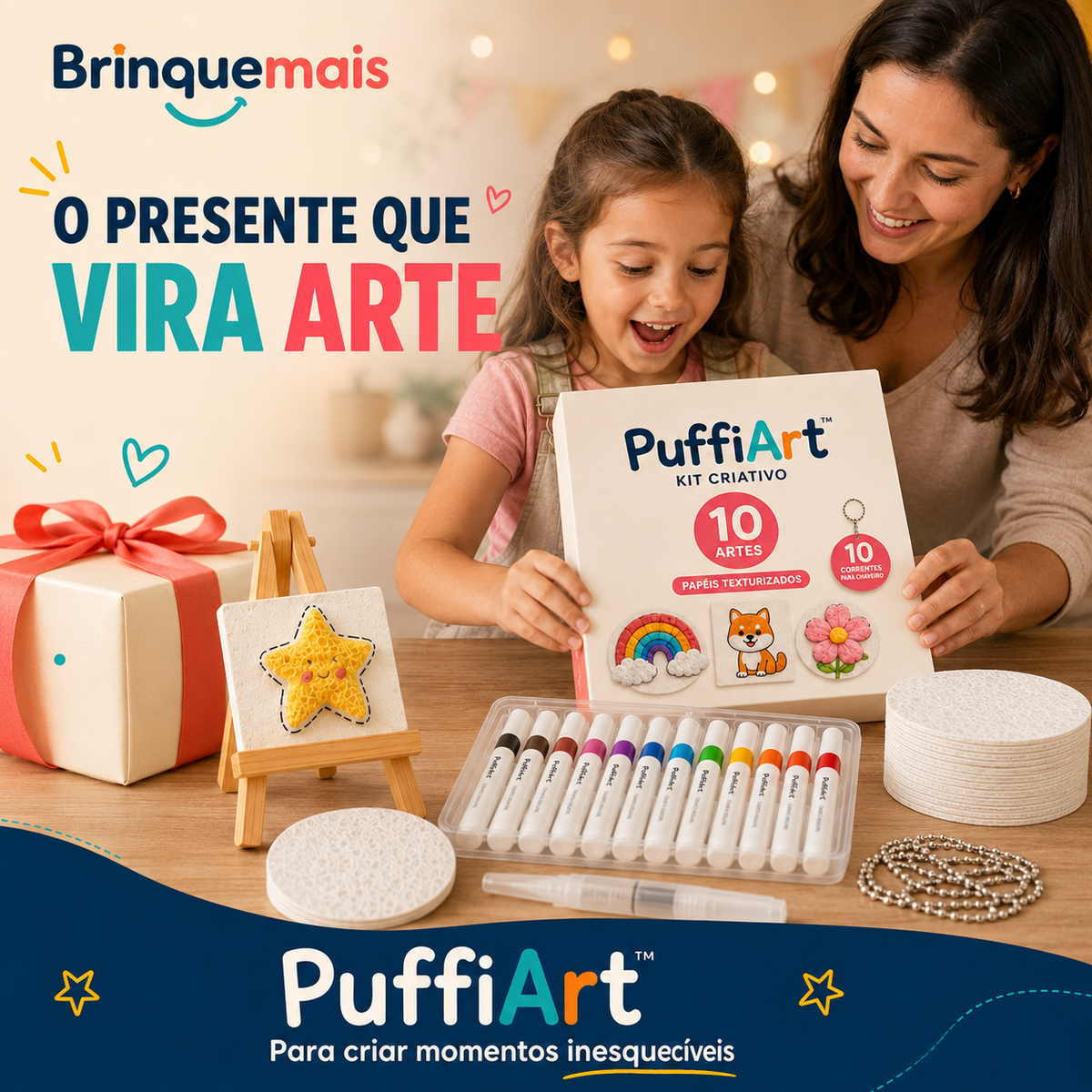 PuffiArt™ - Kit Mágico de Pintura 3D