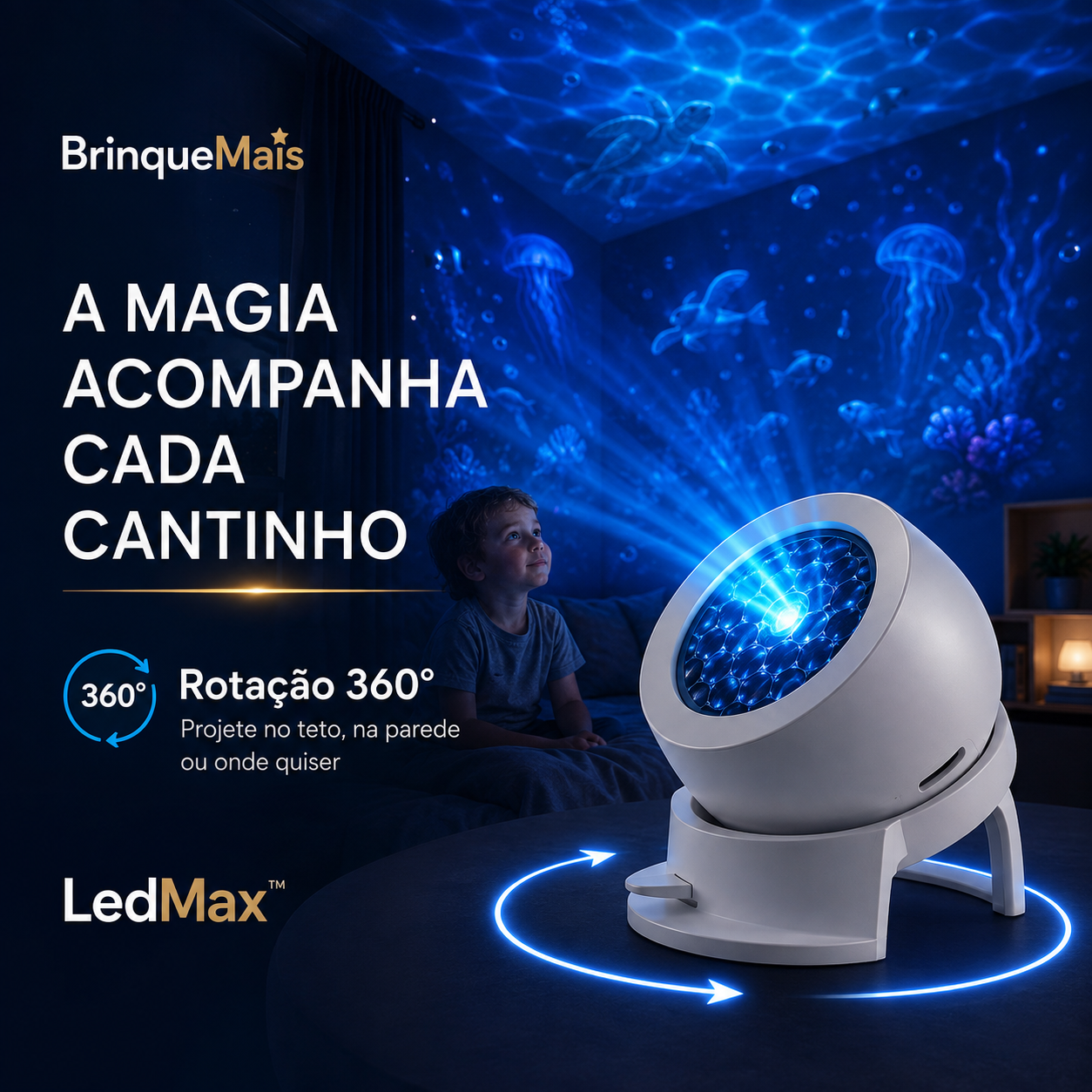 LedMax - Projetor LED Rotativo Dinâmico