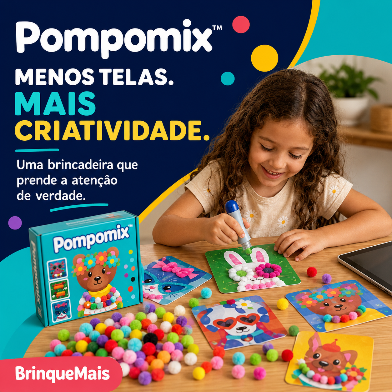 Pompomix™ — Kit Mágico de Animais Fofinhos 3D