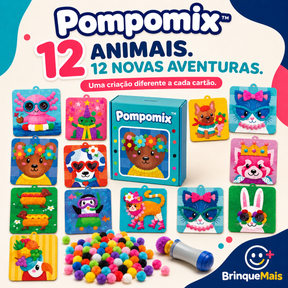 Pompomix™ — Kit Mágico de Animais Fofinhos 3D