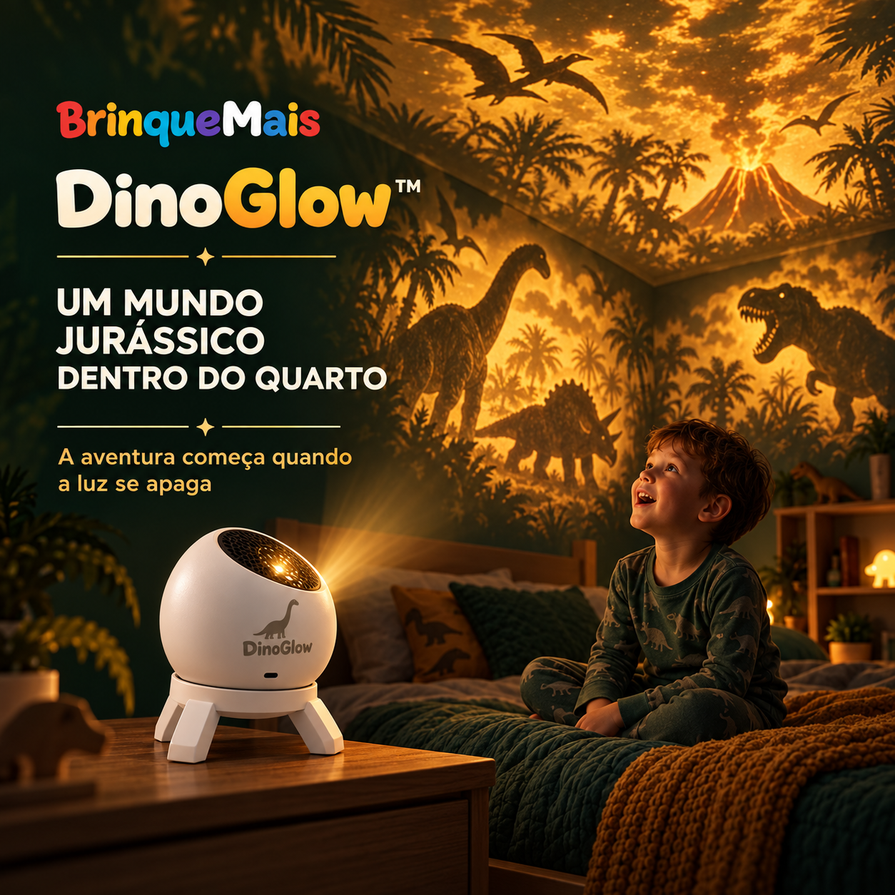 DinoGlow™ — Projetor de Dinossauros
