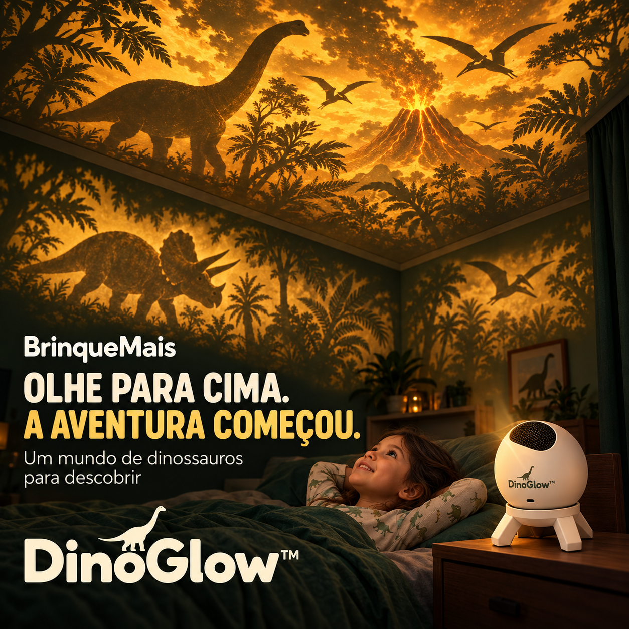 DinoGlow™ — Projetor de Dinossauros
