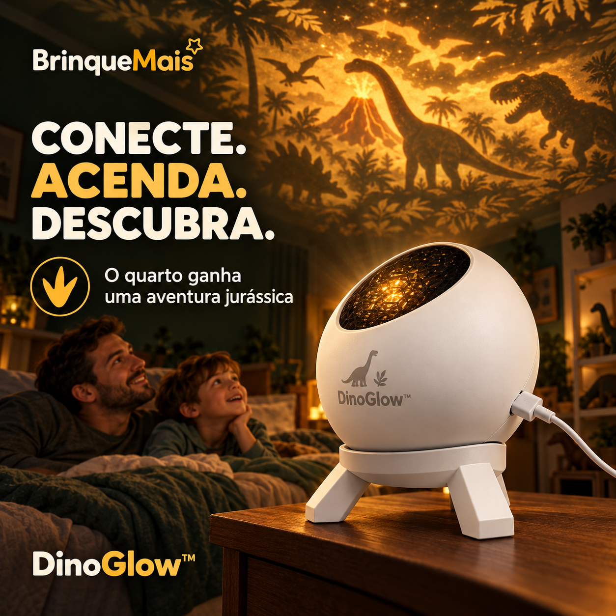 DinoGlow™ — Projetor de Dinossauros