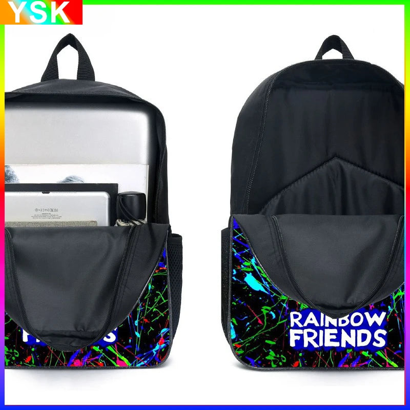 Kit 3 Peças Escolar Rainbow Friends - Mochila + Bolsa + Estojo