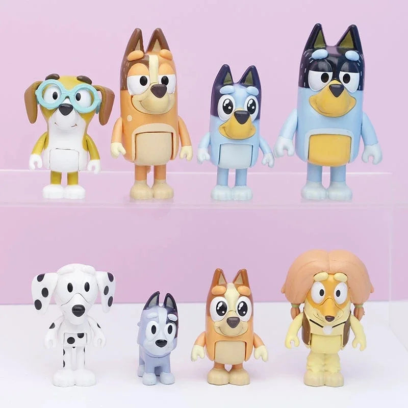 Kit Bonecos Colecionáveis Bluey e sua turma