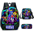 Kit 3 Peças Escolar Rainbow Friends - Mochila + Bolsa + Estojo