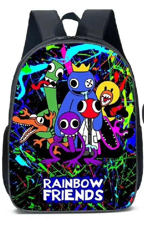 Kit 3 Peças Escolar Rainbow Friends - Mochila + Bolsa + Estojo