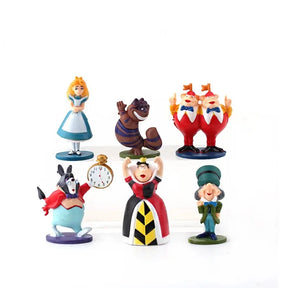 Kit 6 Bonecos Alice no país das maravilhas