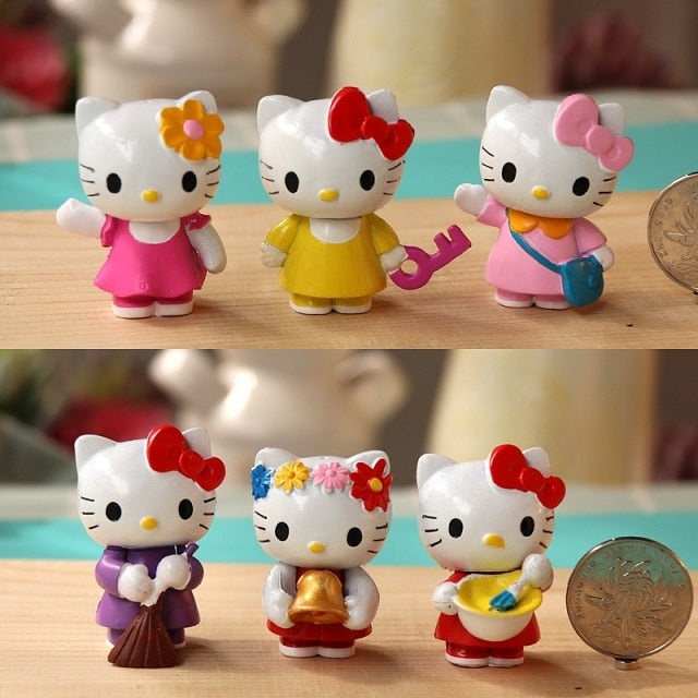 Kit 6 Bonecos Hello Kitty - Edição Limitada