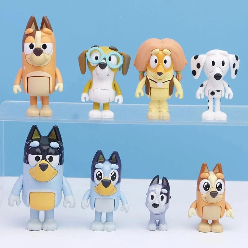 Kit Bonecos Colecionáveis Bluey e sua turma