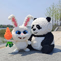 Lego de montar - Super Panda e Super coelho - 8000 peças