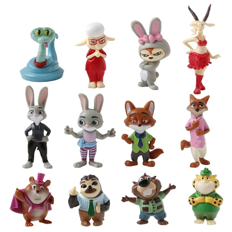 Kit 12 Bonecos Zootopia 2 - Edição Limitada