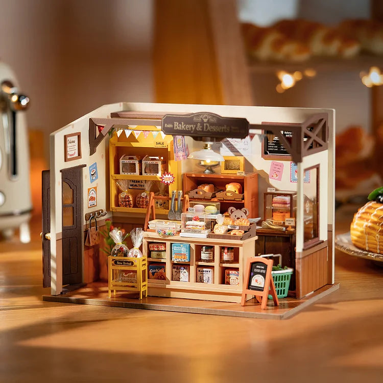 Becka's Baking House - Quebra-Cabeça 3D e Kit de Casa de Bonecas Miniatura DIY