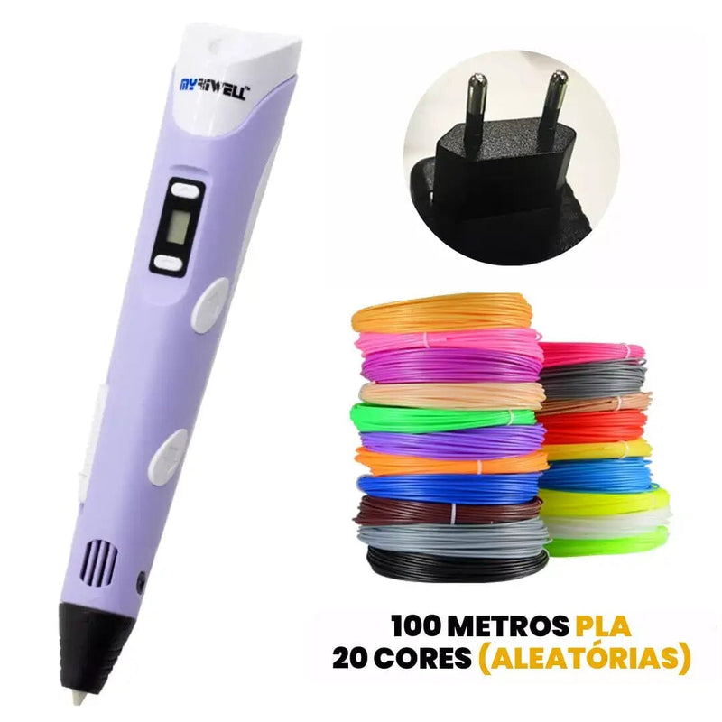 CreativityPen 3D - Caneta de Criação para Crianças e Adultos