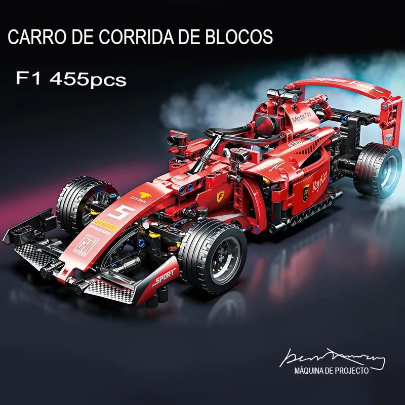 Carro de Corrida F1 em Blocos - 455 peças - Edição Limitada