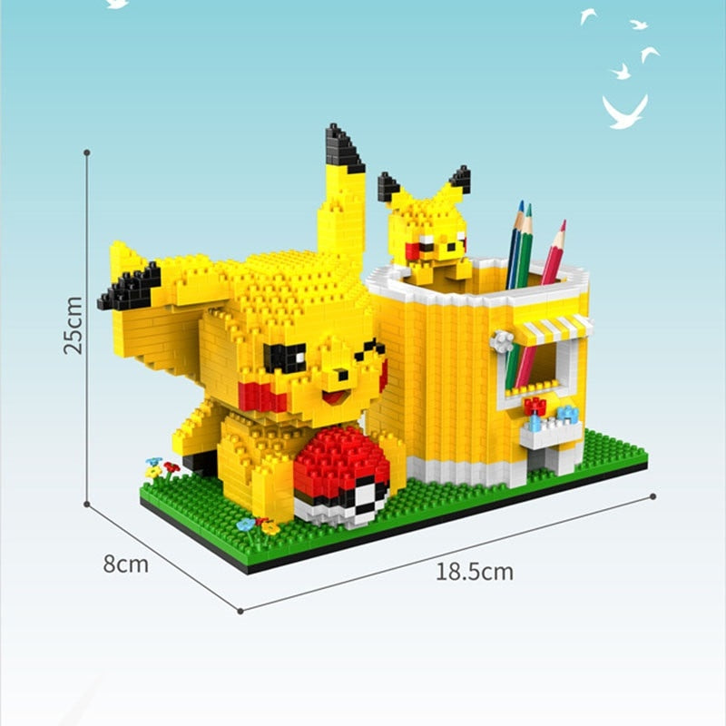Bloco de Montar Pikachu - Porta Lápis
