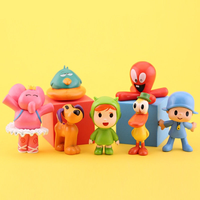 Kit 7 bonecos turma do Pocoyo