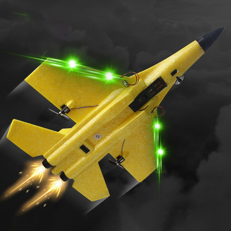 Avião Controle Remoto a Bateria Amarelo