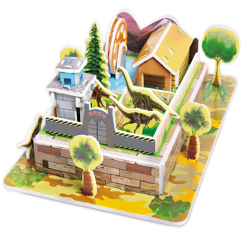 Jigsaw Puzzle Jogo Pequena Fazenda Casa para Adultos Crianças 3d