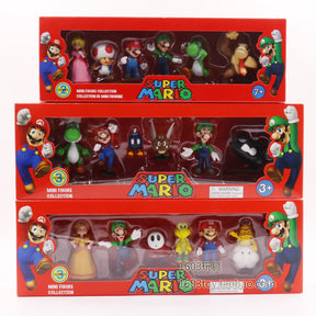Kit 6 Bonecos Super Mario e sua turma