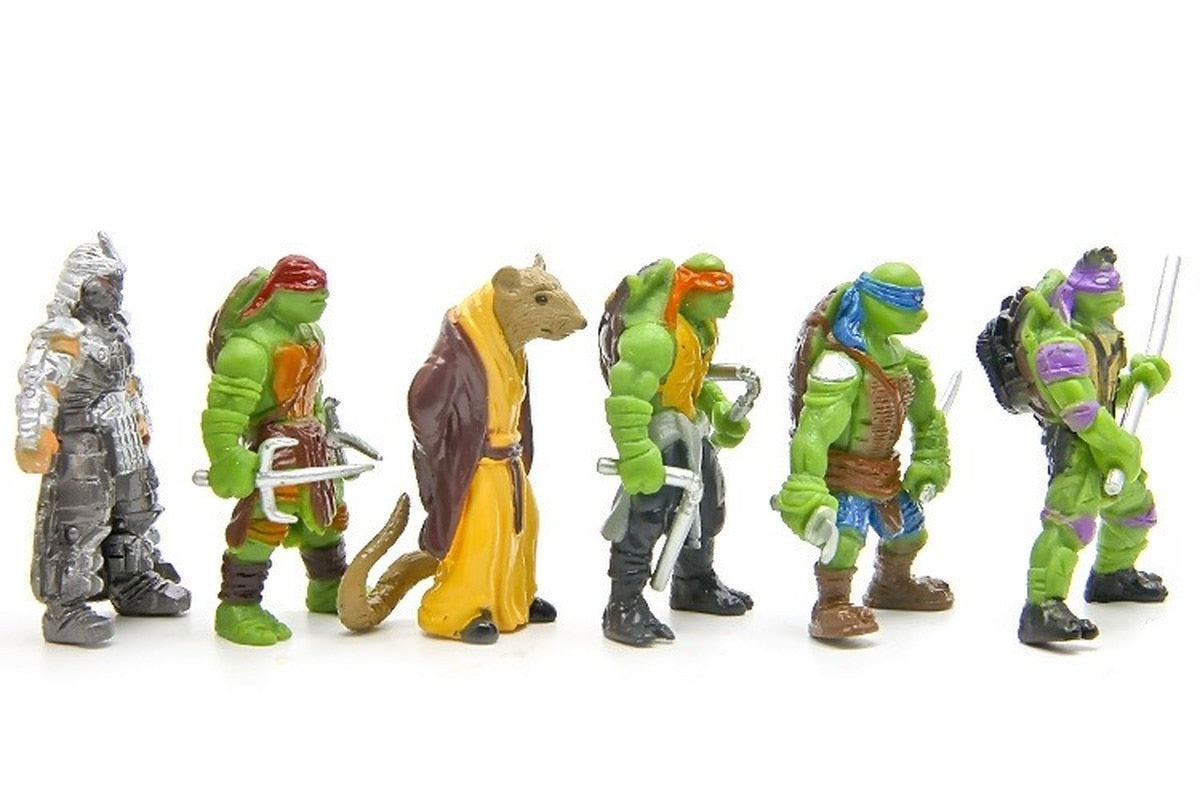 Kit 6 Bonecos Tartarugas Ninjas - Edição Limitada