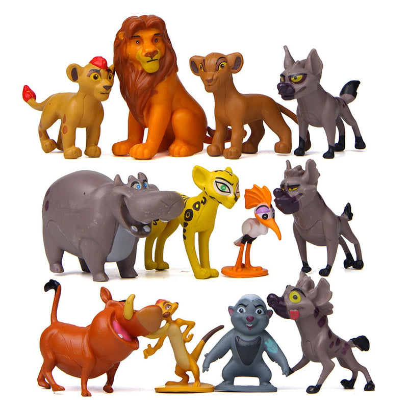 Rei Leão e sua Turma - Kit 12 bonecos