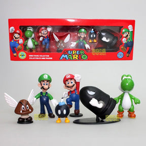 Kit 6 Bonecos Super Mario e sua turma