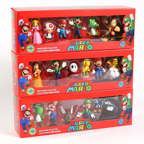 Kit 6 Bonecos Super Mario e sua turma