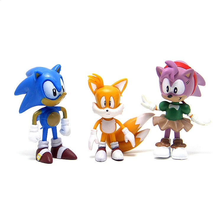 Bonecos Sonic Com 6 Personagens Diferentes